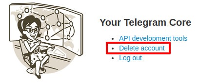 نحوه دیلت اکانت تلگرام